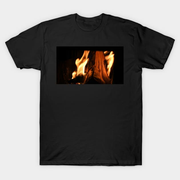 Burning Wood T-Shirt by jonesing